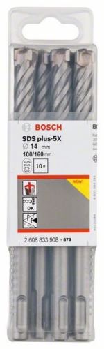 BOSCH Wiertarka udarowa SDS-plus-5X 14 x 100 x 160 mm (10 szt.) 2608833908