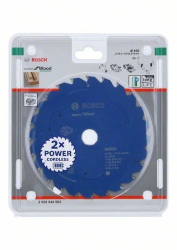 BOSCH Brzeszczot do pił akumulatorowych; Ekspert do drewna 160x20x1,5/1x24T 2608644503