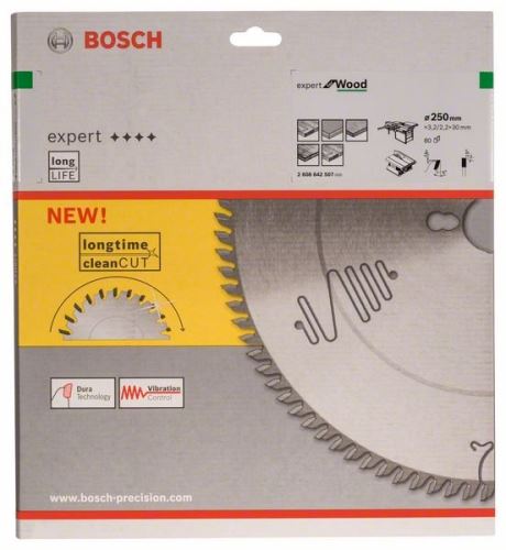 BOSCH Brzeszczot Expert for Wood 250 x 30 x 3,2 mm, 80 2608642507