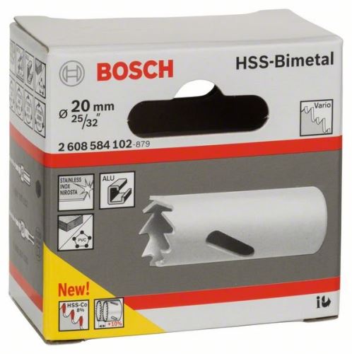 Dziurkacz bimetaliczny BOSCH HSS do adaptera standardowego 20 mm, 25/32" 2608584102