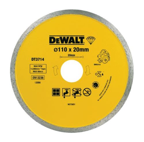 Tarcza diamentowa DeWALT (do przecinarki do płytek DWC410) 110 x 20 mm DT3714