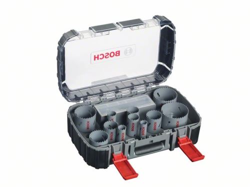 BOSCH 17-częściowy zestaw uniwersalnych dziurkaczy HSS BIM 20; 22; 25; 32; 35; 40; 44; 51; 60; 68; 76mm 2608580888