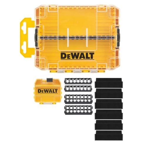 Zestaw średnio wytrzymałych etui DeWALT (plus etui, przegródki i uchwyty) DT70802