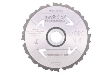 METABO Brzeszczot 190 x 30 mm, 4 zęby, 5° FibercementCutProfi 628297000