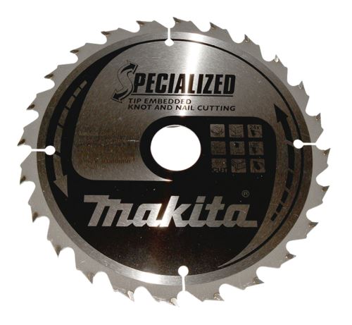 Brzeszczot do drewna MAKITA SPECIALIZED z zębami zagłębionymi 190x2x30 mm 24 zęby B-33118