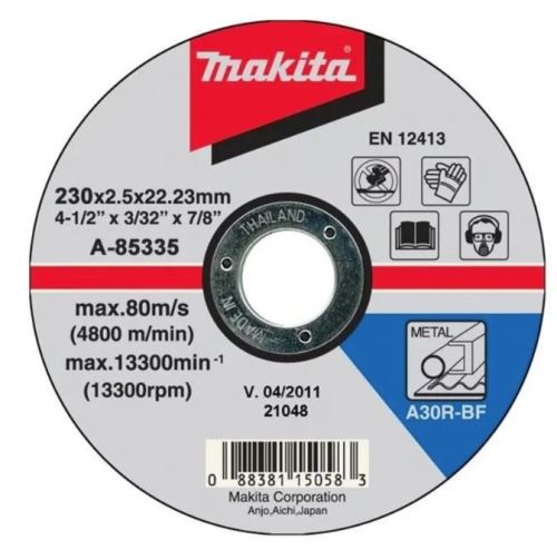 Ostrze MAKITA do cięcia stali 230x2,5x22,23 mm A-85335