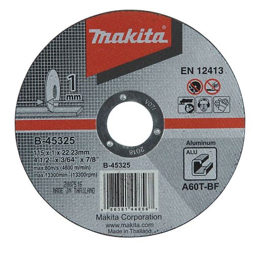 Tarcza do cięcia aluminium MAKITA 115x1x22 mm B-45325