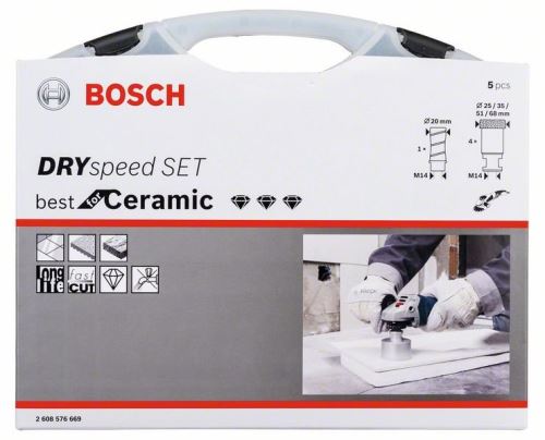 Zestaw 5 szt. BOSCH Diamond DrySpeed 68.0;51.0; 35,0;25,0;20,0 2608576669