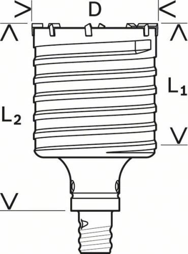 BOSCH Wiertło SDS-max 90mm, dwuczęściowe, z gwintem 2608580523