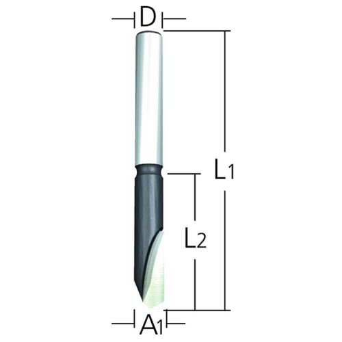 Frez MAKITA do trzpienia aluminiowego 6 mm, 65/18 mm D-16988