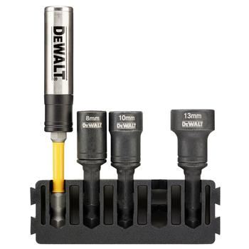 DeWALT Zestaw (5 szt.) uchwytów do bitów + głowice dokręcające nadające się do czyszczenia 8, 10, 13 mm DT70827