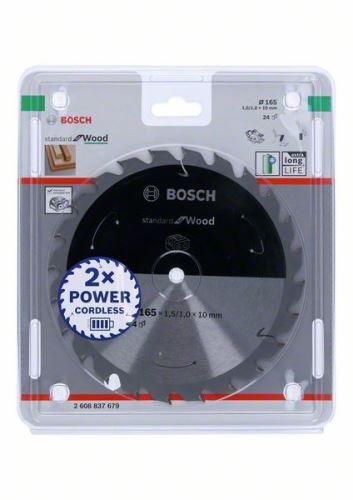 BOSCH Brzeszczot do pił akumulatorowych; Standard do drewna 165x10x1,5/1,0x24T 2608837679