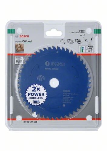 BOSCH Brzeszczot do pił akumulatorowych; Ekspert do drewna 160x20x1,5/1x48T 2608644505