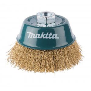 MAKITA Szczotka garnkowa z drutu mosiężnego, drut karbowany 0,3 mm, 100 mm D-39805