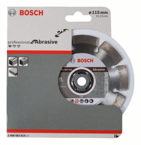 BOSCH Diamentowa tarcza tnąca Standard do materiału ściernego 115 x 22,23 x 6 x 7 mm 2608602615