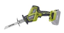 Piła szablasta EXTOL, jednoręczna, bezprzewodowa, BEZSZCZOTKOWA, 20 V Li-ion, bez akumulatora i ładowarki 402455