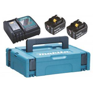 MAKITA Li-ion LXT 18V zestaw 2 szt. BL1850B+1 szt. ładowarka DC18RC+1 szt. Makpac 197624-2