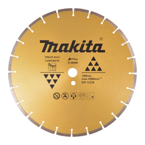 Diamentowa tarcza do cięcia betonu MAKITA 350x3x25,4 mm D-56998