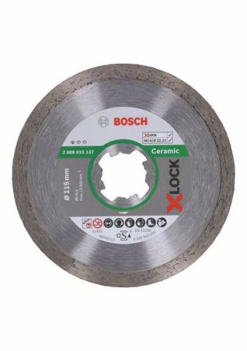 BOSCH X-LOCK Diamentowa tarcza do cięcia Standard do systemu ceramicznego 115 x 22,23 x 1,6 x 7 mm 2608615137