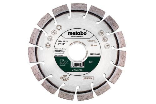 Diamentowa tarcza do cięcia METABO Dia-TS 125x22,23 mm - UP, Universal, Professional 628559000